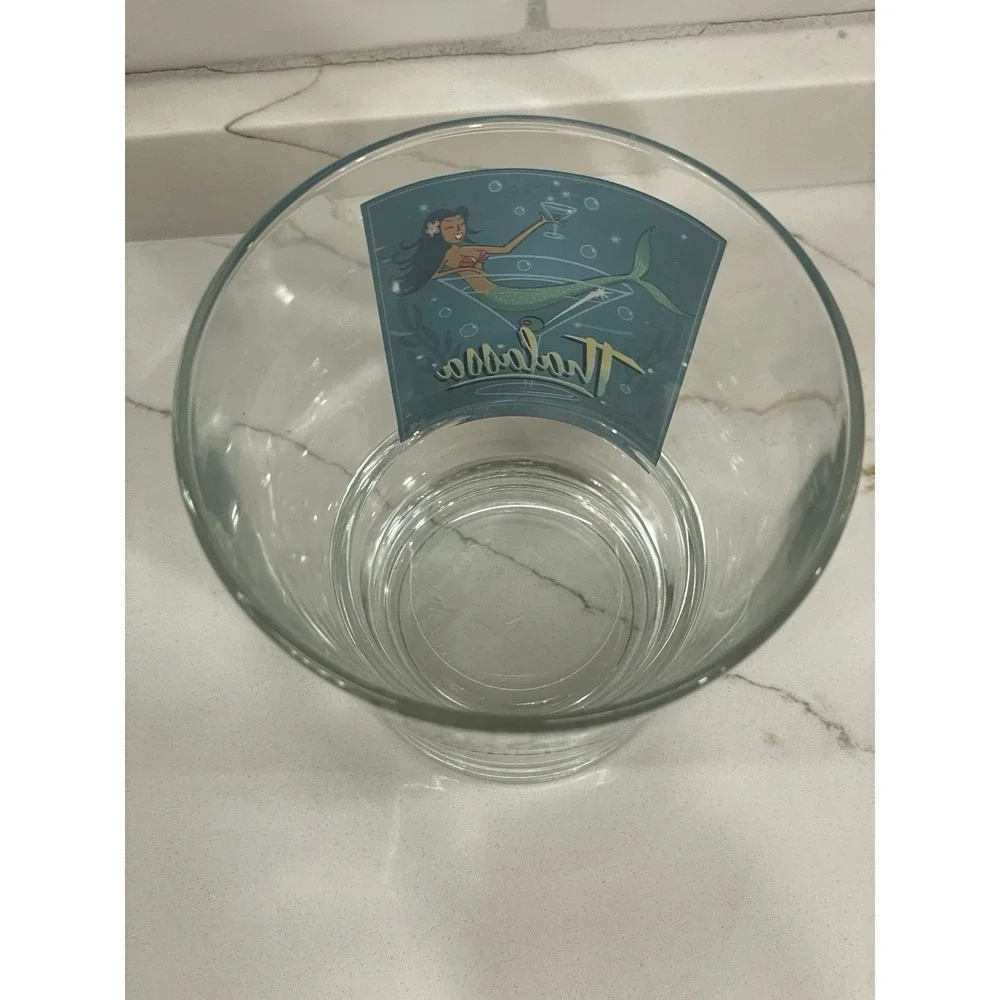 Thalassa Mermaid Cocktail Rocks Glass Bar Souvenir California Drink Retro Libbey